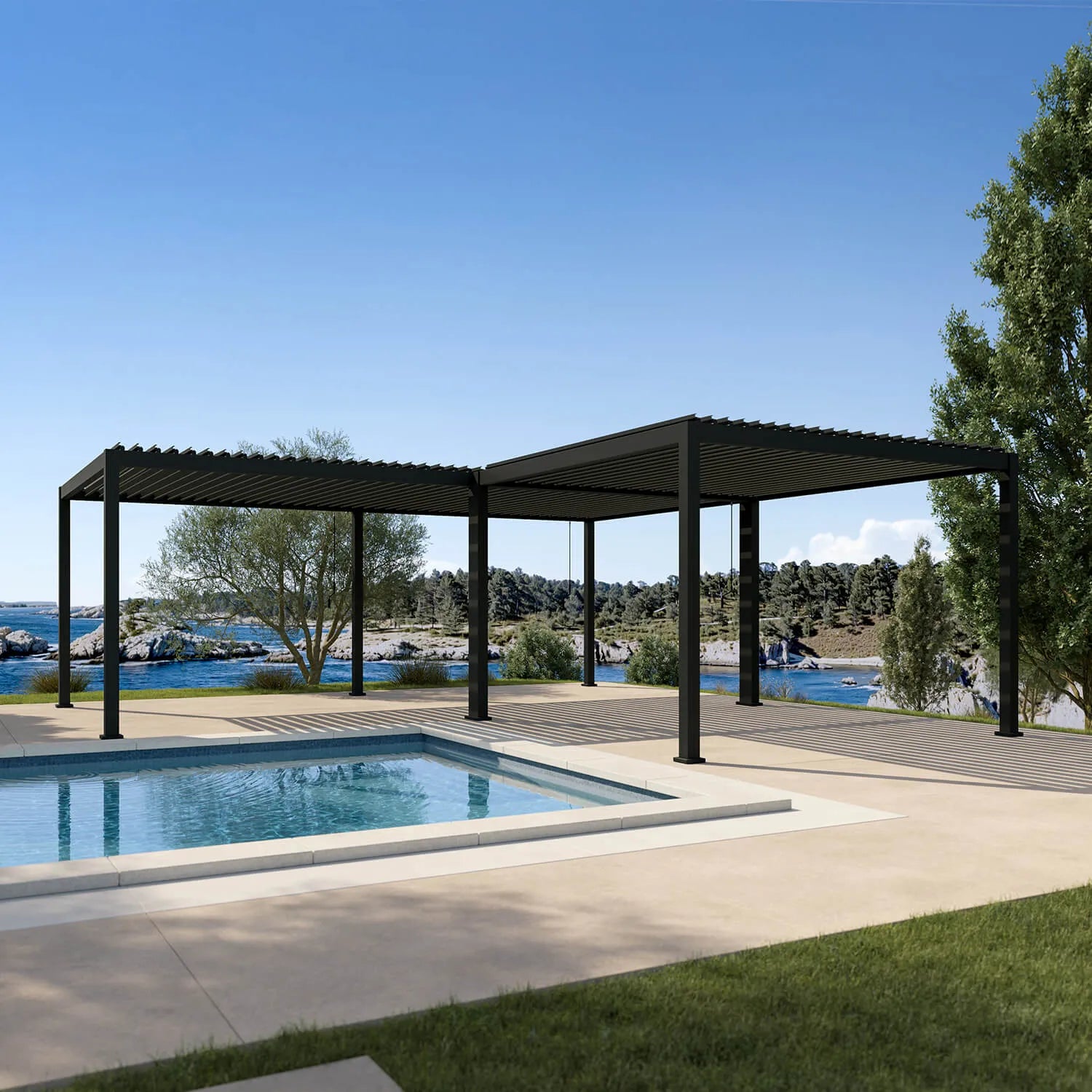 MIRADOR 111DA 24'x24' (L) SHAPE PERGOLA