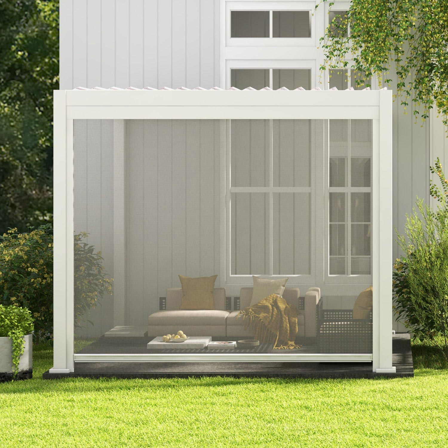Mirador retractable awning for pergola