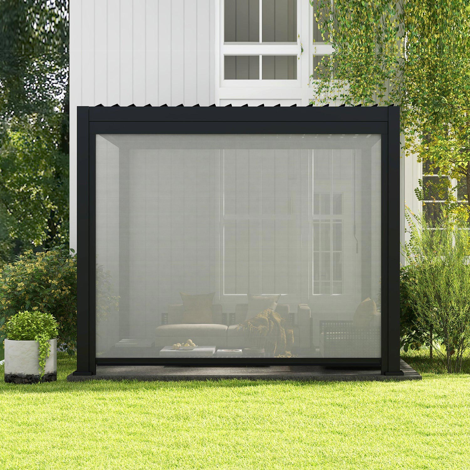 Mirador retractable pergola sunshade