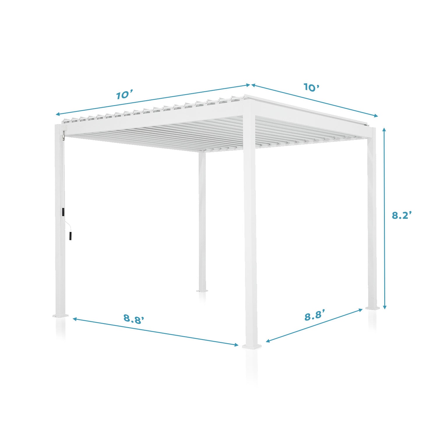 MIRADOR 111SR 10'x10' CHARCOAL PERGOLA | ALUMINIUM LOUVERED PERGOLA