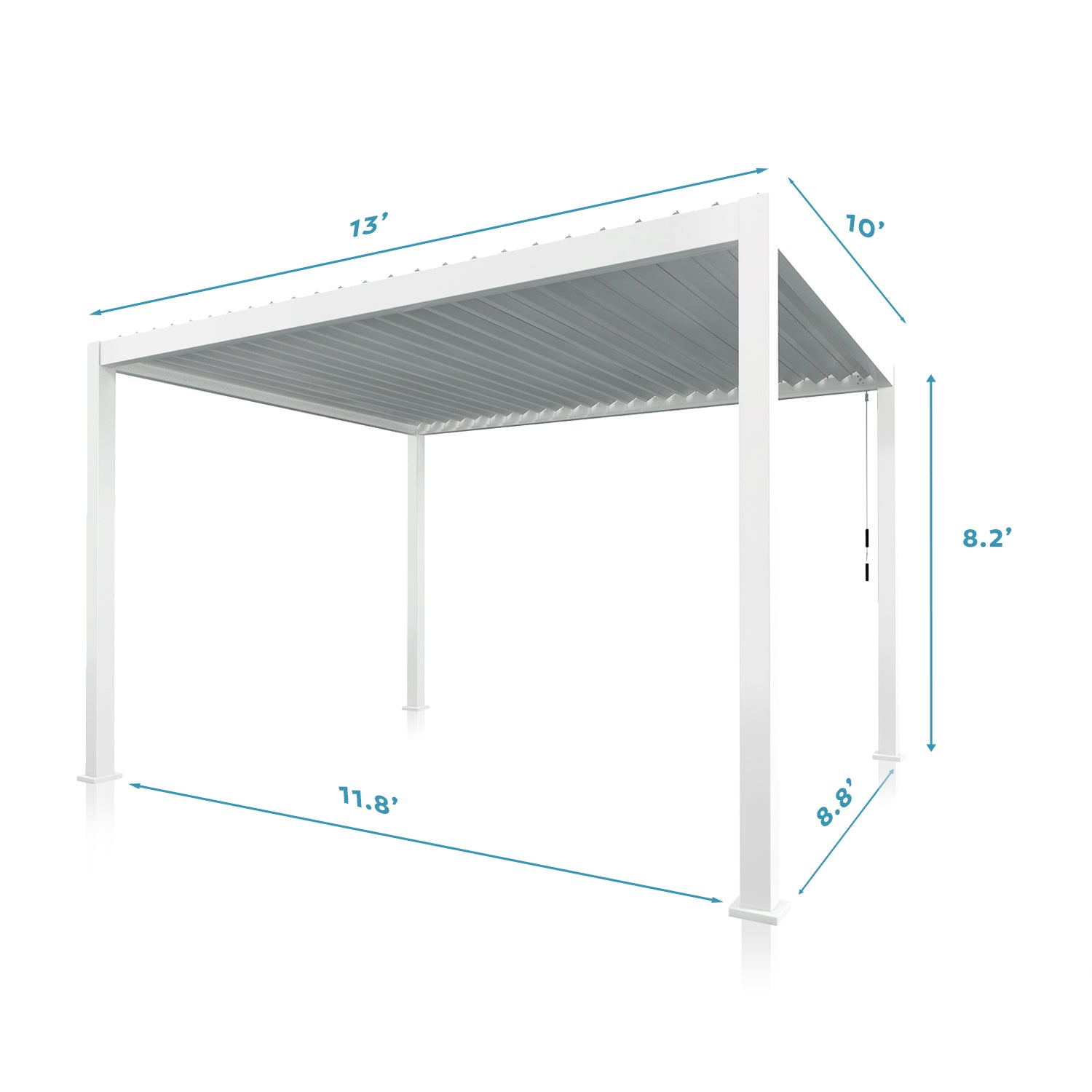 MIRADOR 111S 10'x13' CHARCOAL PERGOLA | LOUVERED ALUMINIUM PERGOLA